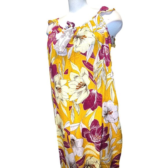 Band of the Free NWT Euphoria Gold Floral Wide Leg Jumpsuit Sz Small Womens Yell - Picture 8 of 14